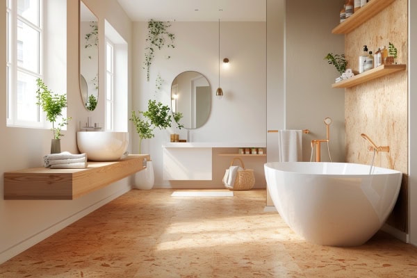 Korkboden für das Badezimmer zum Kaufen