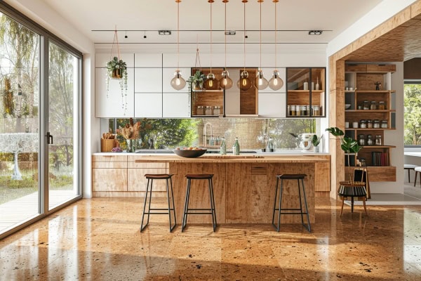 Korkboden für die Küche zum Kaufen