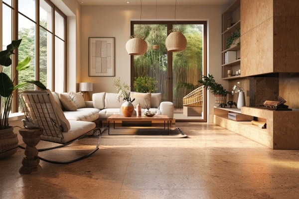 Korkboden für das Wohnzimmer zum Kaufen