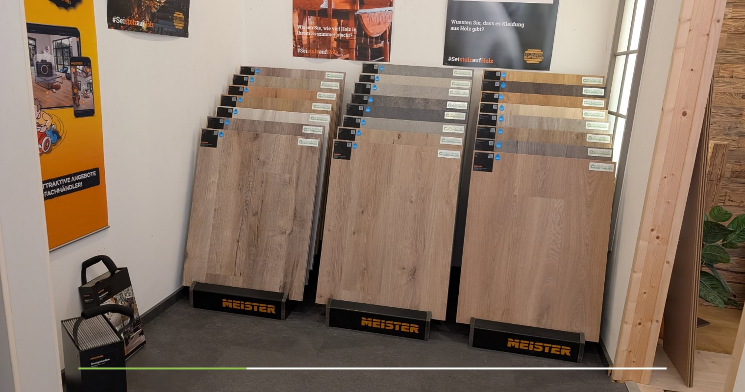 Vinylboden in der Ausstellung bei Schweinfurt und Würzburg.